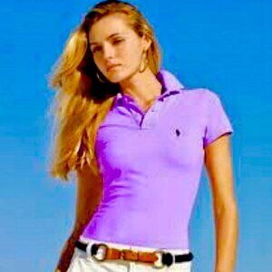 RALPH LAUREN SPORT Slim-Fit Polo Shirt Lavender Embroidered Pony S MSRP $128